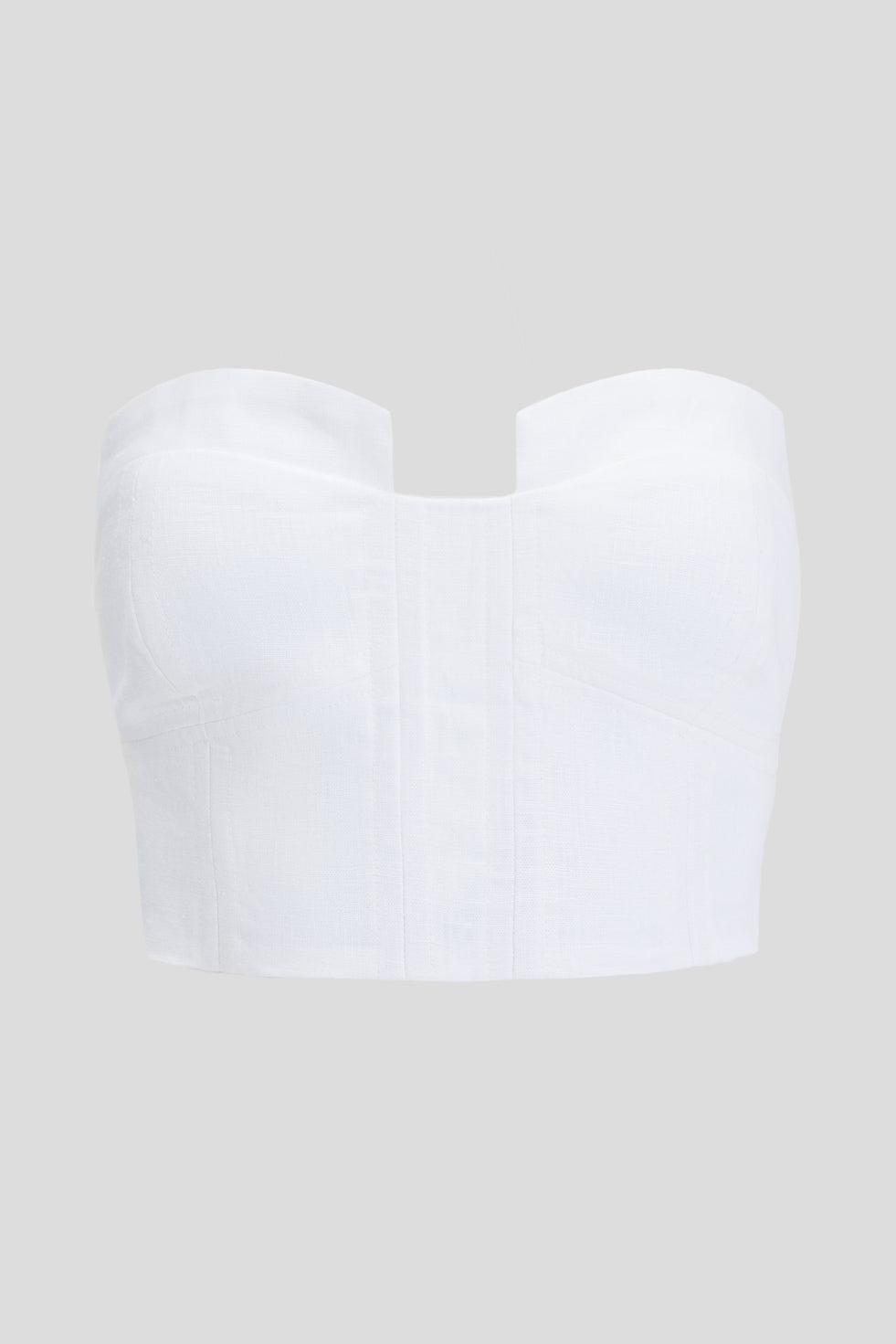 Cami  White Linen structured corset top