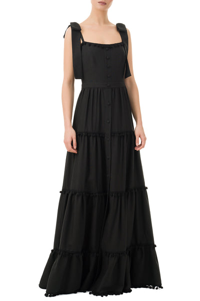 Sydney Black Maxi Bow Dress