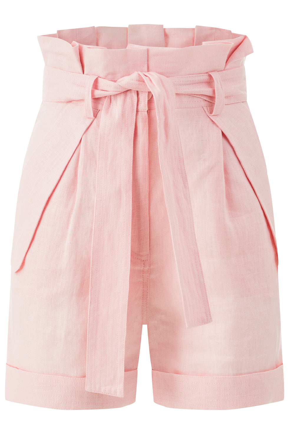 Ira Pink Linen Shorts