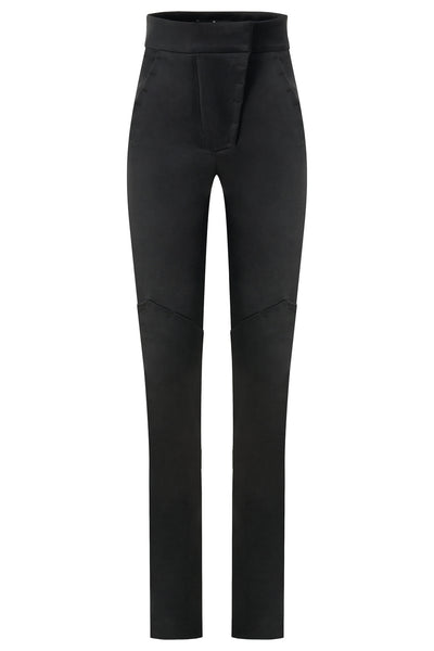 Xenia Black Silk Trousers
