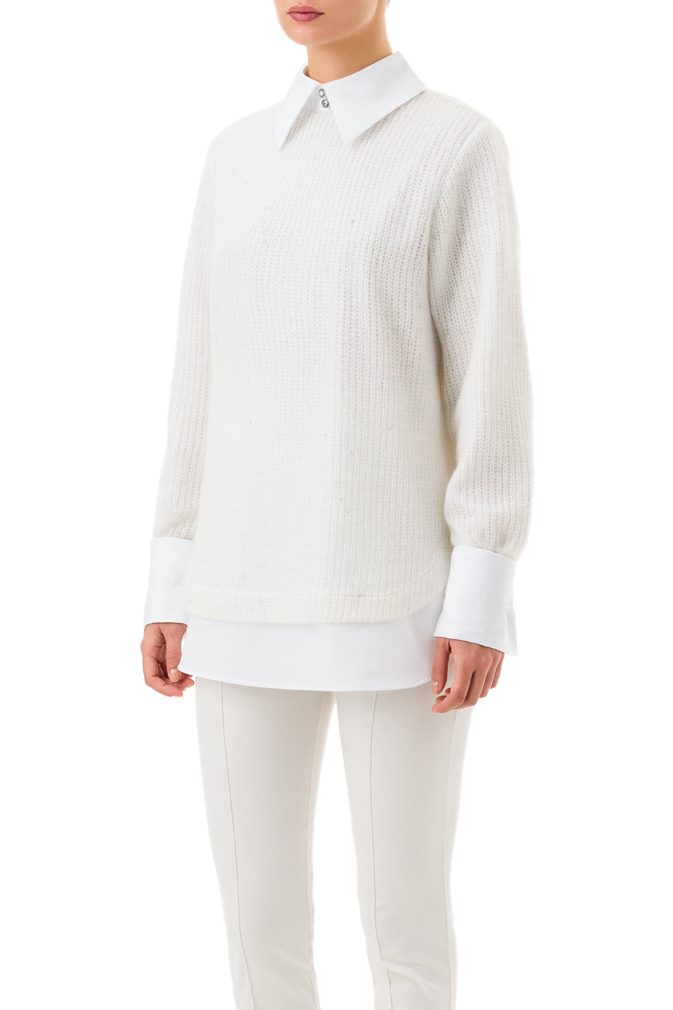 Maia White Knitted Shirt