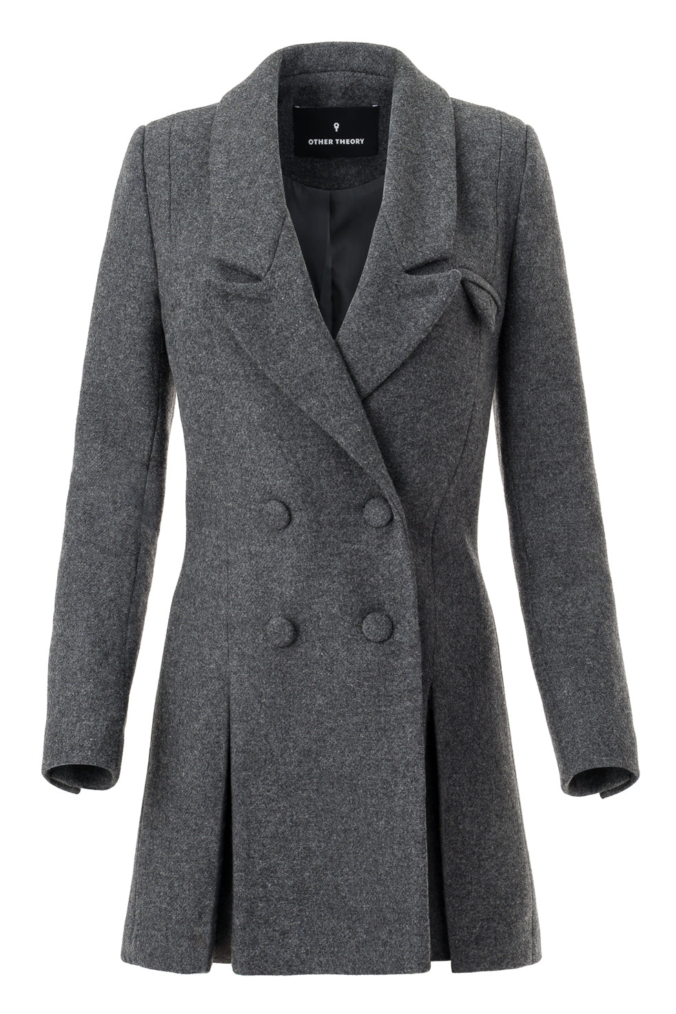 'Amelia' Double-Breasted Grey Coat