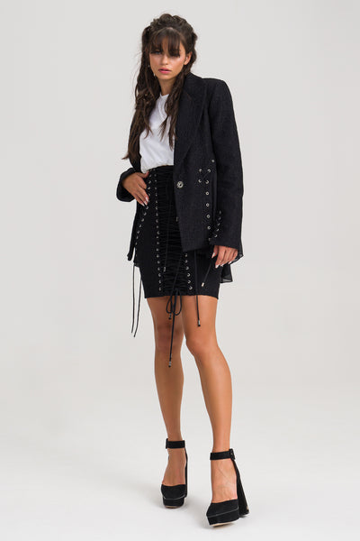 ‘Vall’ Lace And Silk Embroidered Blazer