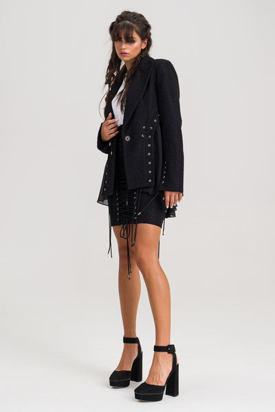 ‘Vall’ Lace And Silk Embroidered Blazer
