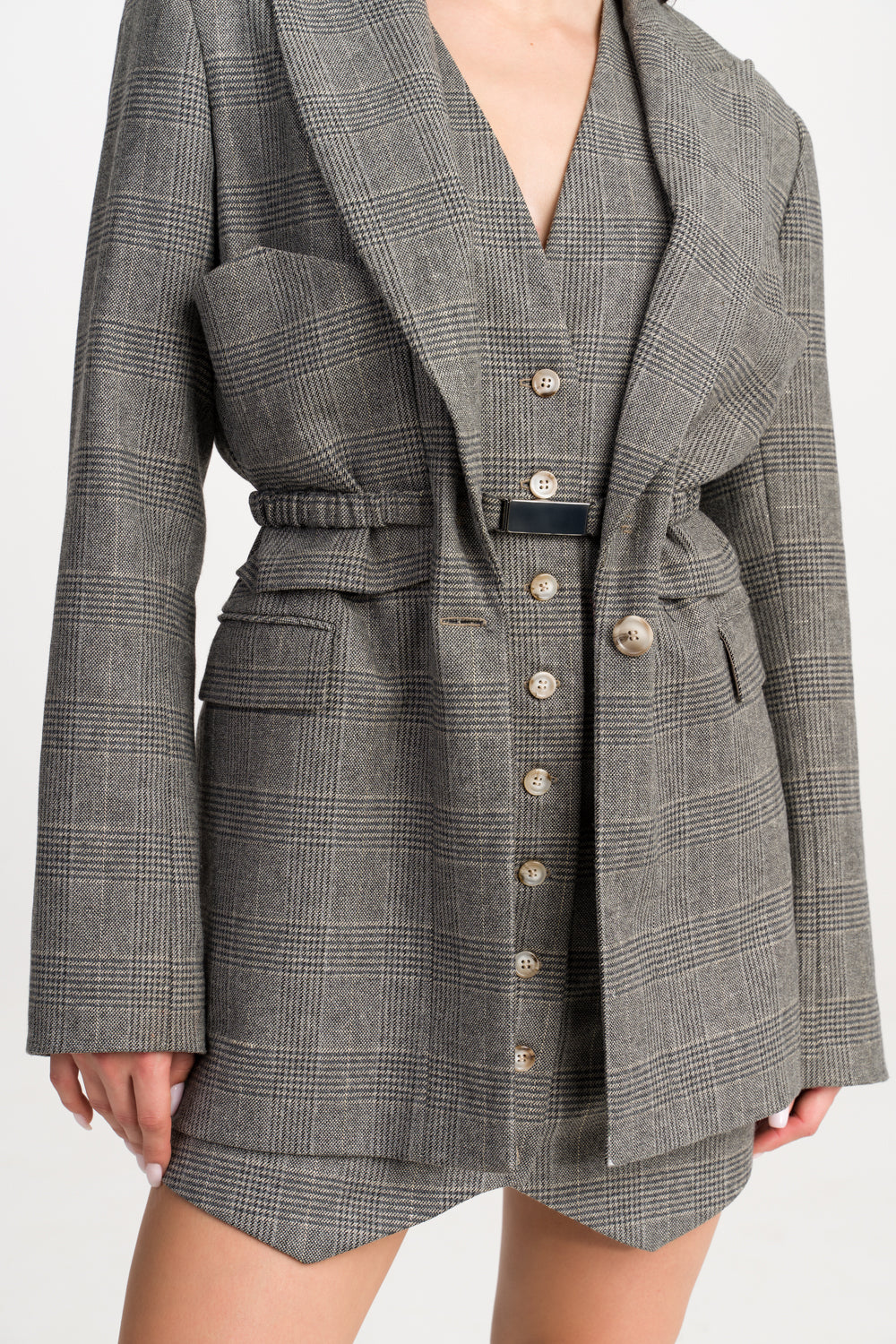 'Remi' Convertible Belted Wool Blazer
